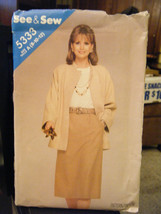 Vintage Butterick See &amp; Sew 5333 Misses Jacket &amp; Skirt Pattern - Sizes 8... - $8.82