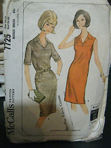 Vintage McCall&#39;s 7725 Misses Dress Pattern - Size 14-16 - £10.49 GBP