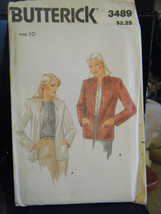 Vintage Butterick 3489 Misses Unlined Jacket Pattern - Size 10 Bust 32 1/2 - $10.11
