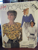 Vintage McCall&#39;s 2789 Misses Blouse Pattern - Size 6/8/10 - £6.52 GBP