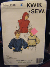 Vintage Kwik Sew 1436 Boy&#39;s Shirts Pattern - Sizes 8/10/12/14 - $9.51