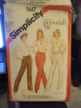 Simplicity 5617 Misses Personal Fit Proportioned Pants Pattern - Size 16 - $6.99