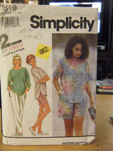Simplicity 7819 Misses Pants or Shorts Skirt & Top Pattern - Size PT-M (6-16) - $8.82