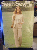 Butterick See &amp; Sew 5900 Misses Unlined Jacket &amp; Pants Pattern - Size 12 - $7.65