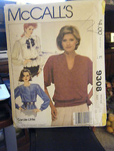 McCall's 9308 Misses Blouses & Bow Tie Pattern - Size 14 Bust 36 - £7.03 GBP