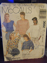 Vintage McCall&#39;s 3682 Misses Stretch Knit Tops Pattern - Sizes 6 &amp; 8 - £4.74 GBP