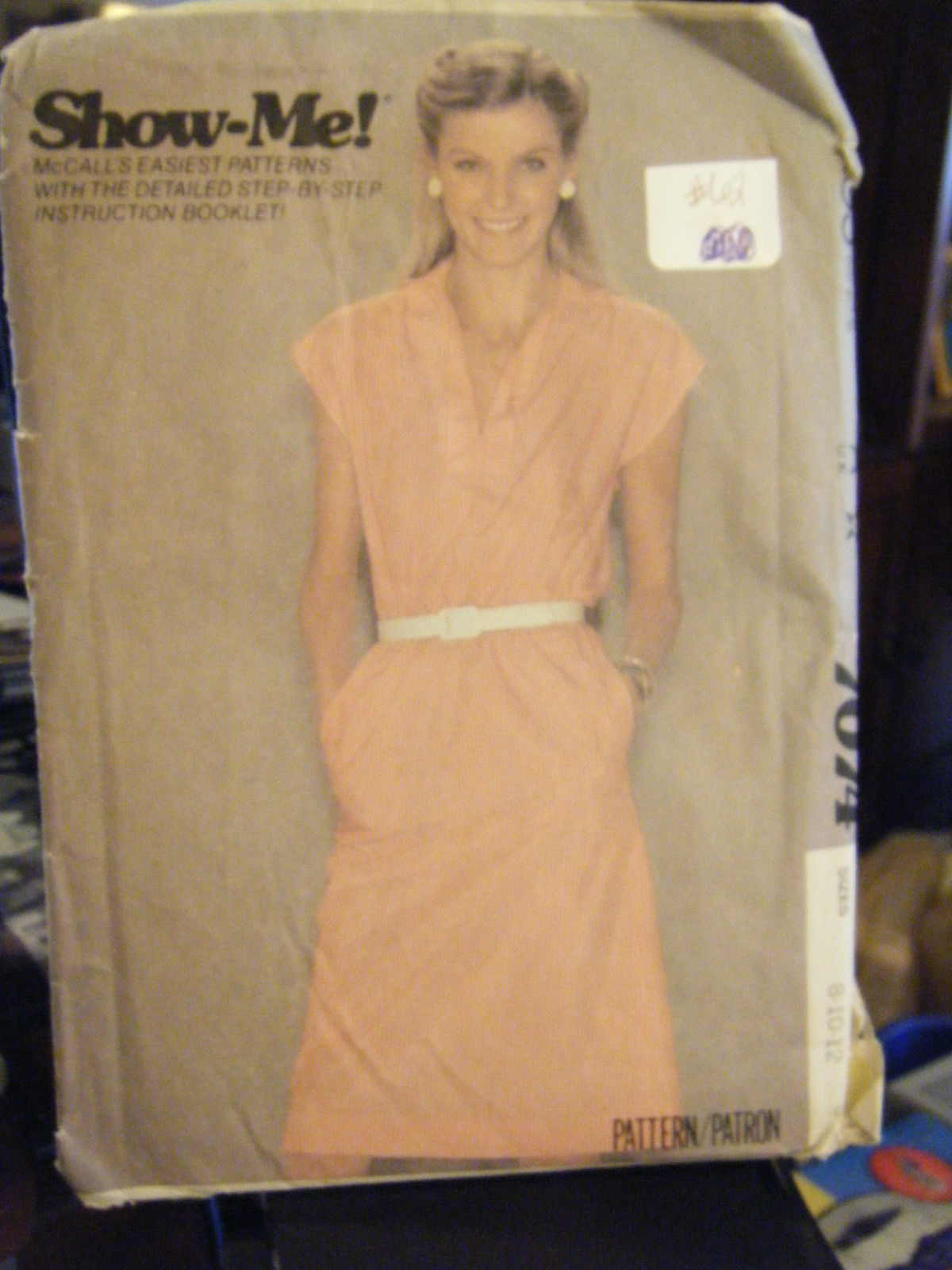 Primary image for McCall's Show-Me 7074 Misses Dress & Tie Belt Pattern - Sizes 8 & 10