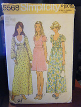 Vintage Simplicity 5568 Misses Dress in 2 Lengths Pattern - Size 8 Bust ... - £6.72 GBP