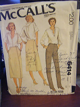 Vintage McCall's 6414 Misses Wrap Skirt & Pants Pattern - Size 10 Waist 25 - £7.76 GBP