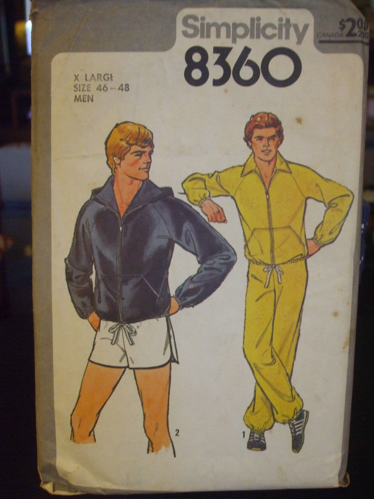 Simplicity 8360 Men's Unlined Hooded Jacket, Pants Shorts Pattern - Sz XL 46-48 - $12.34