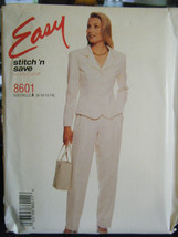 McCall&#39;s Stitch&#39;n Save 8601 Misses Lined Jacket &amp; Pants - Size 8/10/12/14 - £5.49 GBP