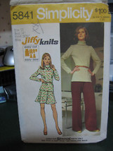 Vintage Simplicity 5841 Misses Knit Top, Skirt & Pants Pattern - Size 12 Bust 34 - $7.09