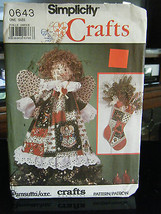 Simplicity Crafts 0643 Christmas Decorations &amp; Table Decorations Pattern - £7.47 GBP