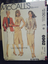 McCall&#39;s Liz Claiborne 6962 Jacket, T-Shirt &amp; Skirt Pattern - Size 6 Bus... - $7.78