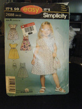 Simplicity 2688 Girl&#39;s Dress &amp; Purse Pattern - Size 3/4/5/6 - $9.26