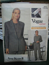 Vogue 2413 Anne Klein II Misses Jacket, Top &amp; Pants Pattern - Size 6 - £6.99 GBP