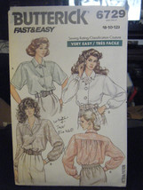 Vintage Butterick 6729 Misses Blouses Pattern - Size 8 - $14.89