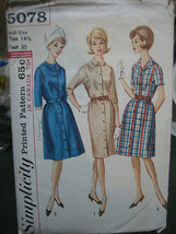 Simplicity 5078 Half Size Dress With 2 Different Skirts Pattern - Size 14 1/2 - £8.57 GBP