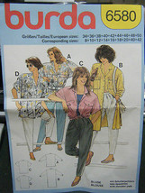 Vintage Burda 6580 Misses Blouse Pattern - Size 34 - $5.36