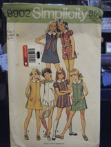 Simplicity 9902 Girl's Dress & Culotte Dress Pattern - Size 7 Bust 26 - £8.95 GBP