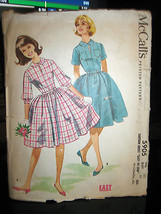 Vintage McCall&#39;s #5905 Subteen Shirtwaist Dress Pattern - Size 8S/Bust 28 - £11.88 GBP