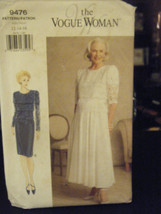 Vogue Woman 9476 Misses Elegant Dress Pattern - Size 12/14/16 - £10.09 GBP