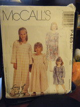 McCall&#39;s P465 Girl&#39;s Nightgown, Jumpsuit &amp; Slippers Pattern - Size S (6-7) - $10.50