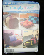 Simplicity Simply Teen 4524 Pillows, Ottoman, Dog Bed  &amp; Lounger Pattern - £9.06 GBP