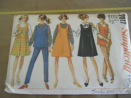 Vintage Simplicity 7917 Maternity Jumper/Top/Blouse/Pant Pattern-Size 12... - $8.80