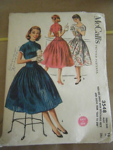 Vintage McCall&#39;s 3548 Teen Size Dress With Detachable Neck Pattern - Size 16 - £18.79 GBP