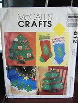 McCall&#39;s 812 Christmas Tree Card Holder, Stocking, Pillow &amp; Tree Skirt P... - £5.60 GBP
