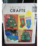McCall&#39;s 812 Christmas Tree Card Holder, Stocking, Pillow &amp; Tree Skirt P... - £5.58 GBP