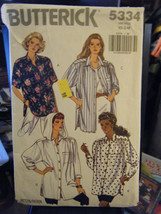 Vintage Butterick 5334 Misses Shirts Pattern - Sizes XS &amp; S (6-10) - $9.51