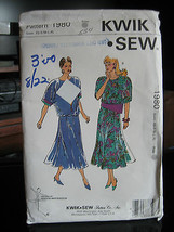 Vintage Kwik Sew #1980 Misses Two-Piece Dress Pattern - Sizes XS-XL - $7.14