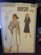 Vintage Simplicity 8828 Misses Skirt &amp; Unlined Jacket Pattern - Size 12 - $11.26