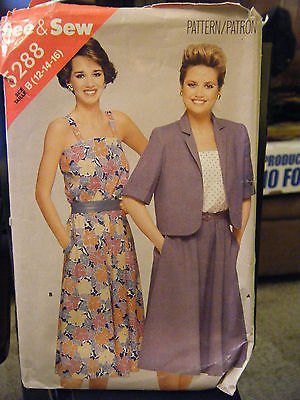 Primary image for Butterick See & Sew 5288 Misses Sundress & Unlined Jacket Pattern - Sizes 12-16