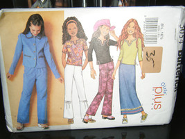 Butterick 3054 Girls Plus Jacket, Top, Skirt &amp; Pants Pattern - Size 8 1/... - $8.80