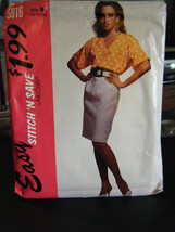 McCall&#39;s Stitch&#39;n Save 5916 Misses Top &amp; Skirt Pattern - Size 10/12/14 - £4.69 GBP