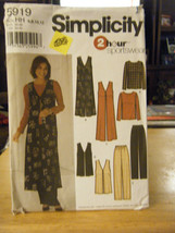 Simplicity 5919 Misses Top, Jumper, Vests & Pants Pattern - Size 6/8/10/12 - $8.17