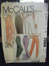 Vintage McCall&#39;s 7566 Misses Pants Pattern - Size 8 Waist 24 - £5.06 GBP