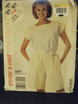 McCall&#39;s Stitch&#39;n Save 3709 Misses Top &amp; Shorts Pattern - Size 6/8/10 - £4.68 GBP