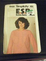 Simplicity 8420 Misses Top Pattern - Size 14/16/18 - $8.41