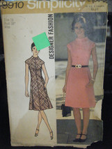 Simplicity Designer Fashion 9910 Misses Dress Pattern - Size 16 Bust 38 - £11.71 GBP