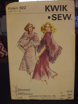 Kwik Sew 622 Misses A-Line Sweater Skirt &amp; Shawl Pattern - Size S/M/L/XL - $12.96