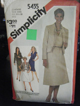 Simplicity 5435 Misses Pullover Dress &amp; Lined Jacket Pattern - Size 18 &amp; 20 - $7.78