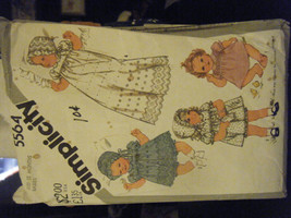 Simplicity 5564 Babies' Dress, Panties & Hat Pattern - Size 12 Mos. (18-21 lbs) - $9.99