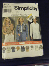 Simplicity 7515 Misses Blouse Pattern - Size 12/14/16 - $6.31