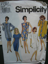 Simplicity 7787 Misses Dress & Unlined Jacket Pattern - Size 12-16 - $8.65