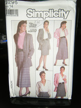 Simplicity 8296 Skirts, Blouse, Semi-Fitted Lined Jacket Pattern - Size 14 - £5.10 GBP