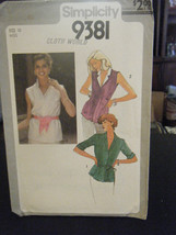 An item in the Collectibles category: Vintage Simplicity 9381 Misses Blouse Pattern - Size 10 Bust 32 1/2